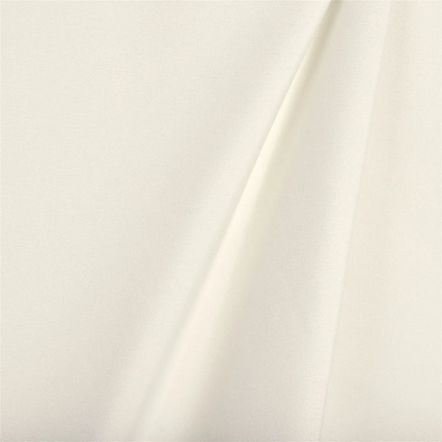 Drapery Blackout Polyester Blend Fabric - Off-White Ivory Solid, 54" Width (By The Yard)