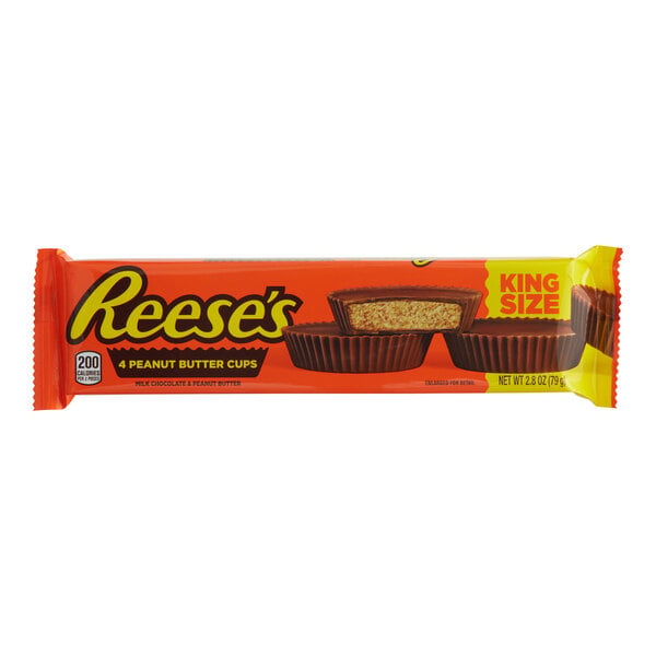 REESE'S King Size Milk Chocolate Peanut Butter Cups 2.8 oz. - 144/Case