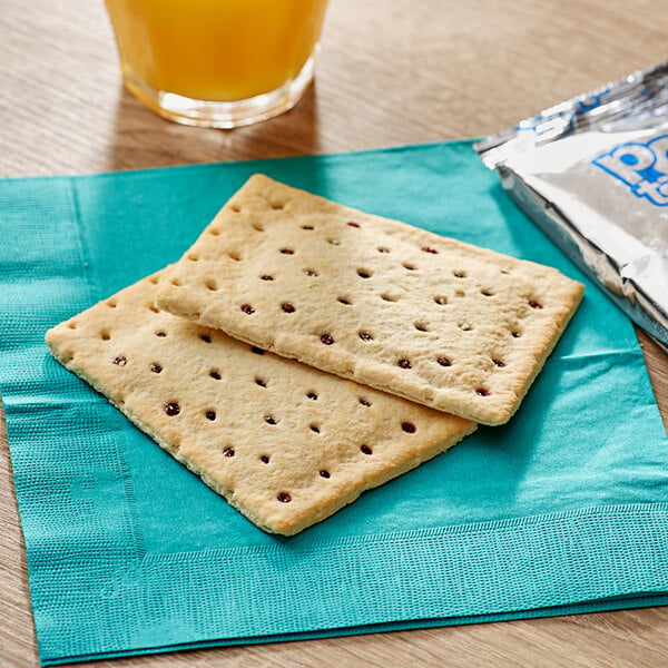 Pop-Tarts Unfrosted Blueberry Toaster Pastry 2-Pack - 48/Case