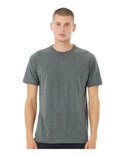 BELLA + CANVASÂ Crewneck Short Sleeve Heather CVC Raglan Tee - S