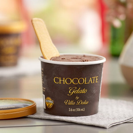 Villa Dolce Dark Chocolate Gelato Cup 3.6 oz. - 24/Case