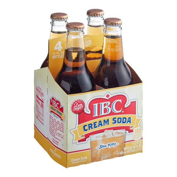 IBC Cream Soda 12 fl. oz. Glass Bottle - 24/Case