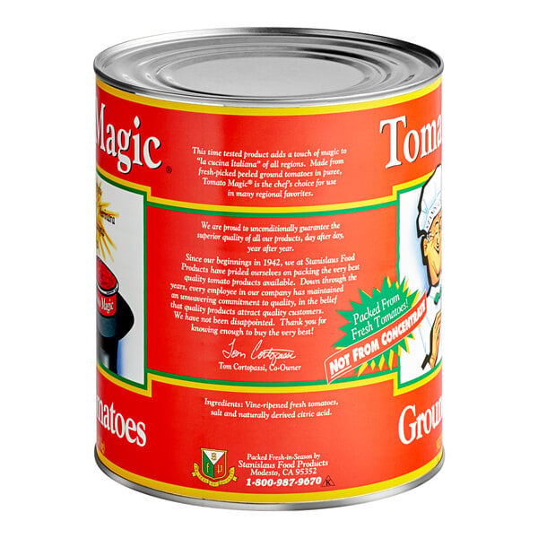 Stanislaus Tomato Magic Ground Peeled Tomatoes #10 Can - 6/Case