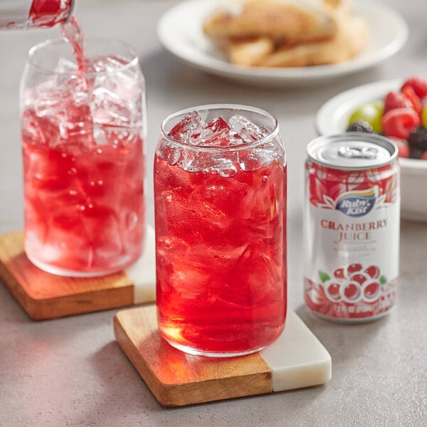 Ruby Kist Cranberry Juice Cocktail 7.2 fl. oz. Can - 24/Case