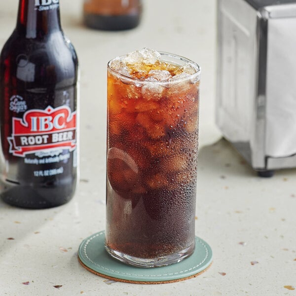 IBC Root Beer Soda 12 fl. oz. Glass Bottle - 24/Case