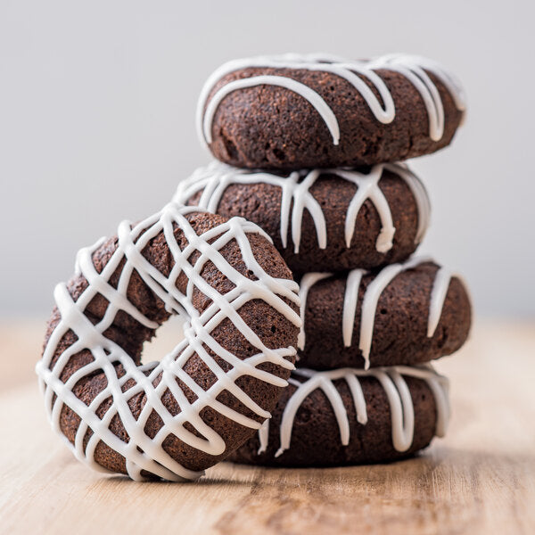 Rich's 3 oz. Ready-to-Finish Jumbo Chocolate Cake Donut - 100/Case