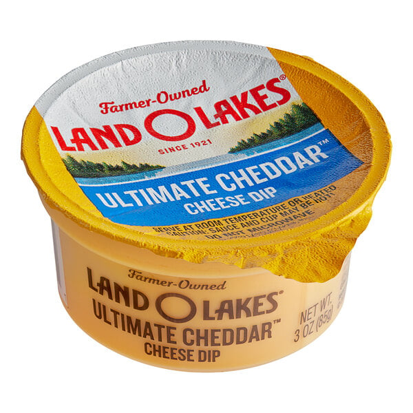 Land O Lakes Ultimate Cheddar Cheese Dip 3 oz. Cup - 140/Case