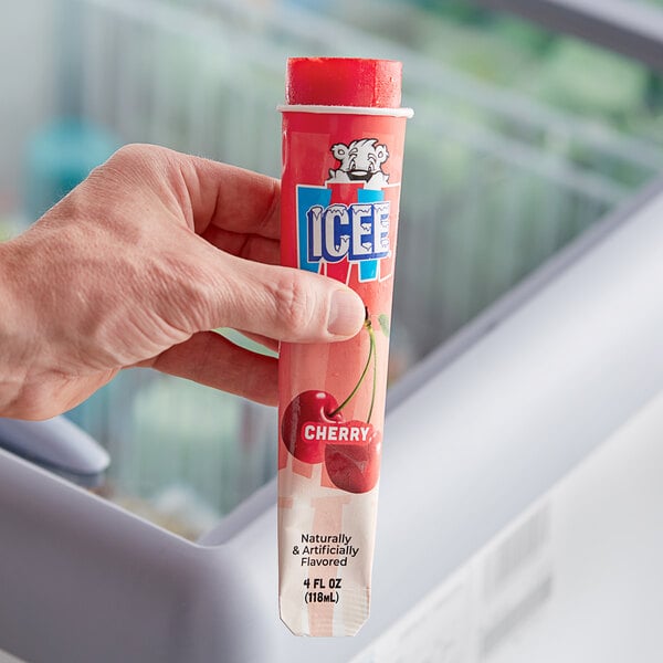 ICEE Cherry Freeze Tube 4 fl. oz. - 24/Case