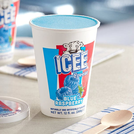 ICEE Blue Raspberry Freeze Cup 12 fl. oz. - 12/Case