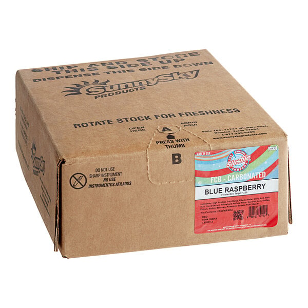 Original Slushie Company Blue Raspberry Carbonated Slushy 5:1 Concentrate 2.5 Gallon Bag In Box