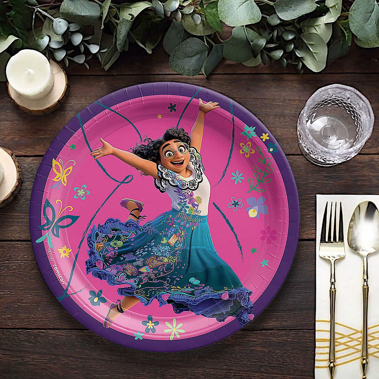 8 Count Encanto Mirabel Paper Dessert Plates 7" Themed Birthday Party Plates