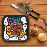 8 Ct. Goofy Ghouls Halloween Paper Dessert Plates 7" Spooky Square Party Tableware