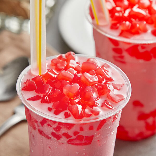 Fanale Strawberry Heart-Shaped Jelly Topping 6.6 lb. - 4/Case
