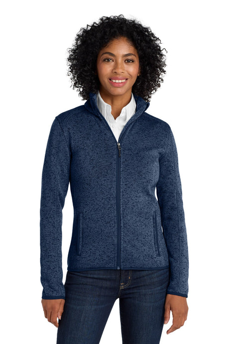 Port Authority® Women's Sweater Fleece Jacket Comfortable Warm Modern Style