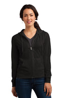 District® Women's Fitted Jersey Full-Zip Hoodie Lightweight Casual Layer for Everyday Wear