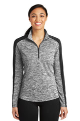 Sport-Tek® Women's PosiCharge Electric Heather Colorblock 1/4-Zip Pullover Lightweight Performance Top