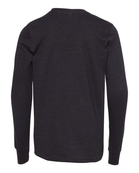 BELLA + CANVAS 3501Y Youth Jersey Long Sleeve Tee - 3501Y in Natural