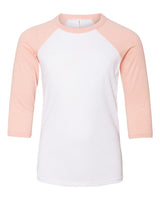 Bella + Canvas® Youth Three Quarter Sleeve Baseball Tee - 3200Y