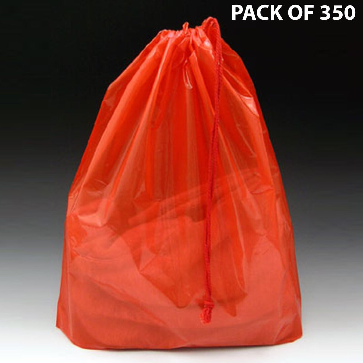 Poly Bag- Drawstring + 4" Bottom Gusset -18" x 19-1/2" Crystal Clear Palette