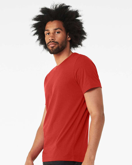 BELLA + CANVAS Crewneck Short Sleeve CVC Jersey Tee in Heather Storm