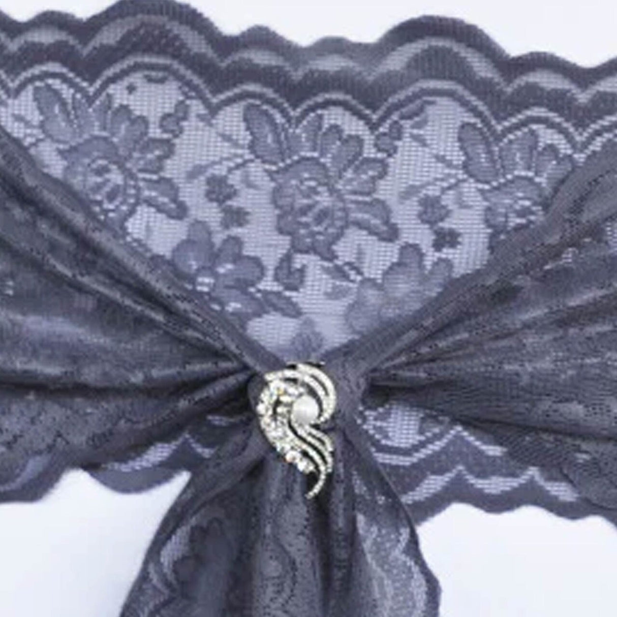 10 Pieces Pewter Caspari Lace Chair Sashes Decor for Weddings & Events 9" x 108"