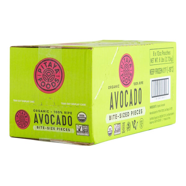 Pitaya Foods IQF Organic Avocado Pieces 12 oz. - 8/Case