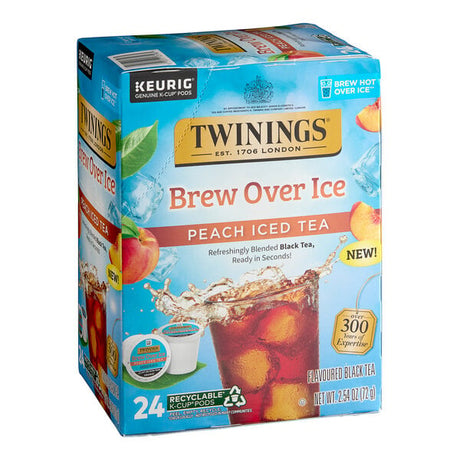 Twinings Unsweetened Peach Iced Tea Single Serve Keurig® K-Cup® Pods - 24/Box