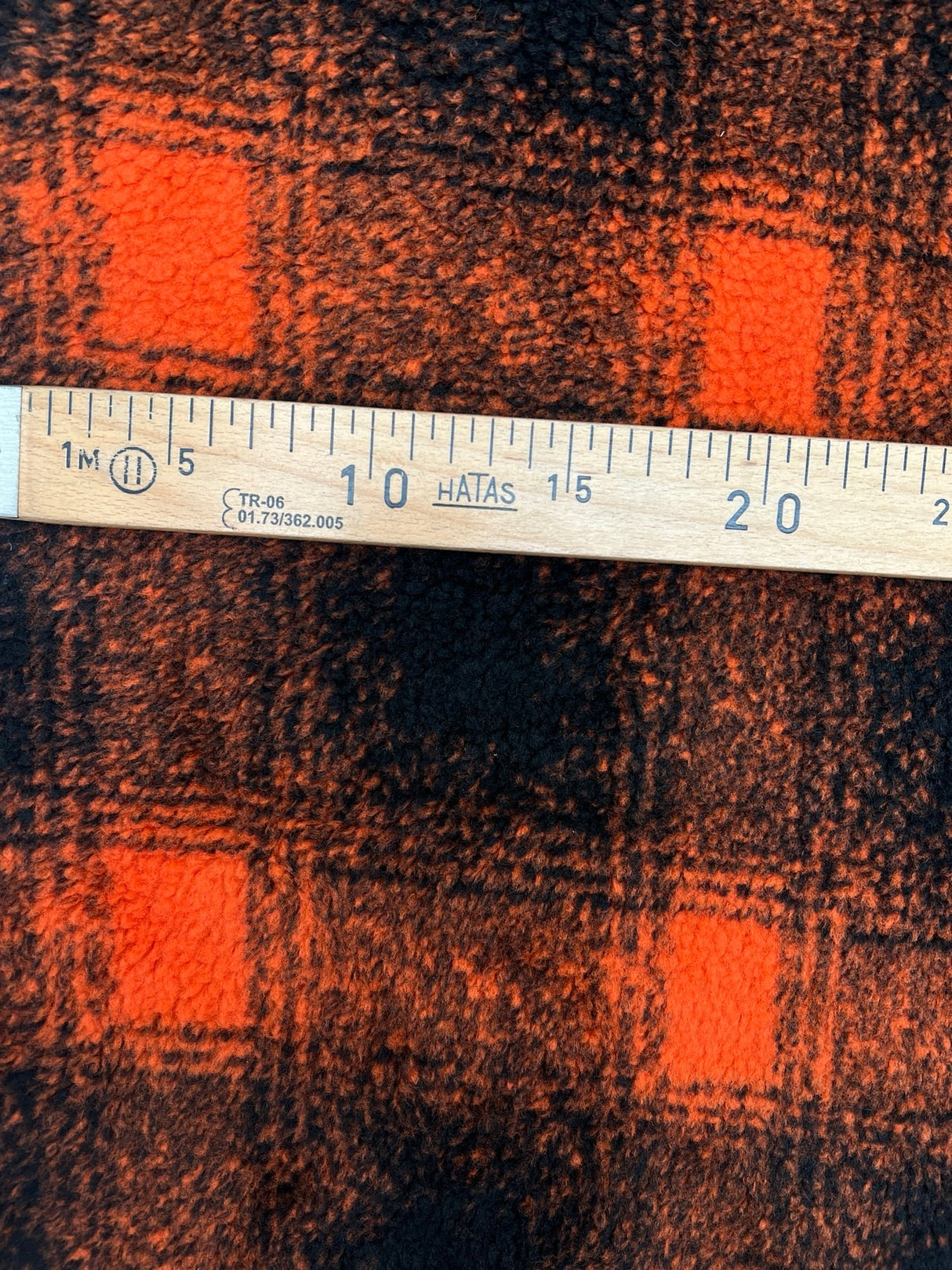 Faux Fur Orange-Black Laminated