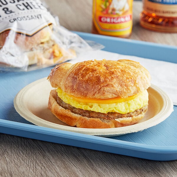 Grand Prairie Sausage, Egg, and Cheese Croissant Sandwich 5 oz. - 24/Case
