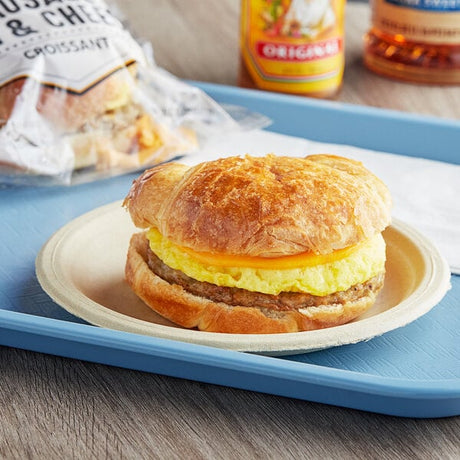 Grand Prairie Sausage, Egg, and Cheese Croissant Sandwich 5 oz. - 24/Case