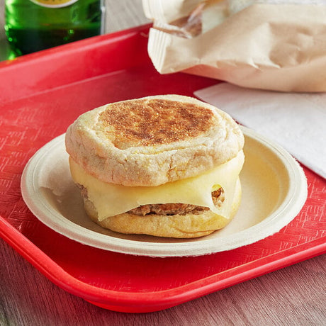 Grand Prairie Turkey Sausage, Egg, and Cheese Muffin Sandwich 5 oz. - 24/Case