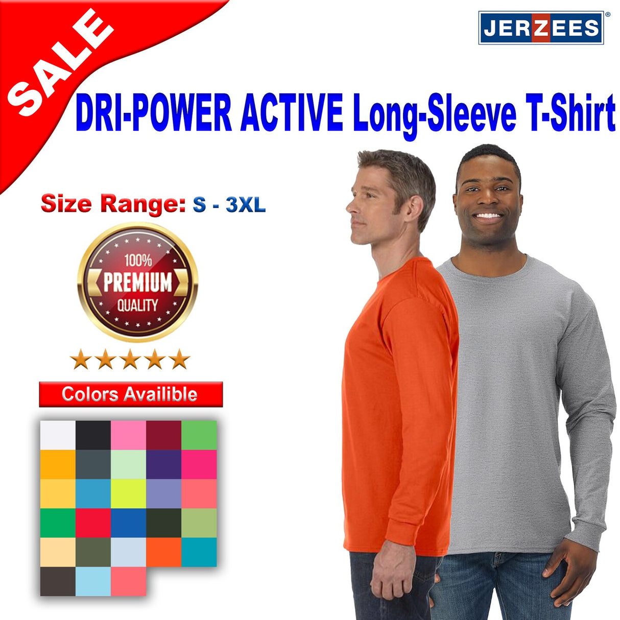 Jerzees® DRI-POWER ACTIVE Long-Sleeve T-Shirt