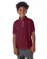 Hanes® Youth EcoSmart Jersey Knit Short Sleeve Collared Polo