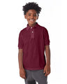 Hanes® Youth EcoSmart Jersey Knit Short Sleeve Collared Polo