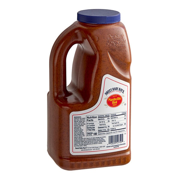 Sweet Baby Ray's Nashville Hot Sauce 0.5 Gallon - 4/Case