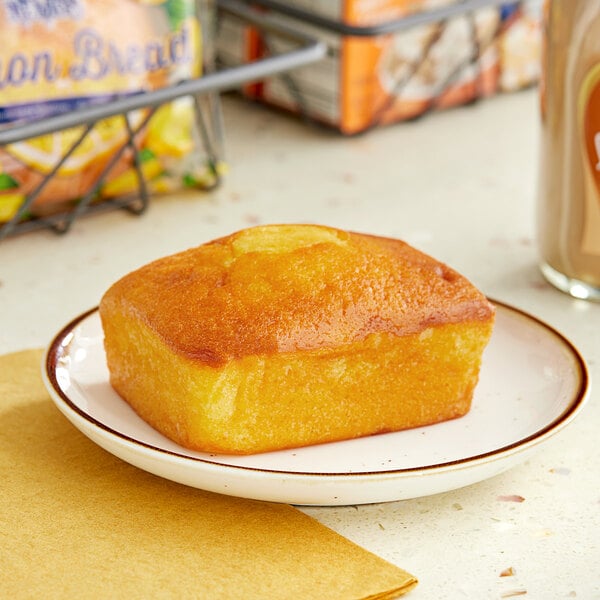 Ne-Mo's Bakery Individually Wrapped Zesty Lemon Cake Bread 4 oz. - 12/Case