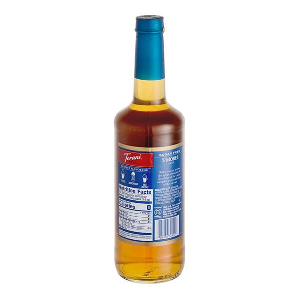 Torani Sugar-Free S'mores Flavoring Syrup 750 mL Glass Bottle