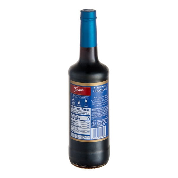 Torani Sugar-Free Chocolate Flavoring Syrup 750 mL Glass Bottle