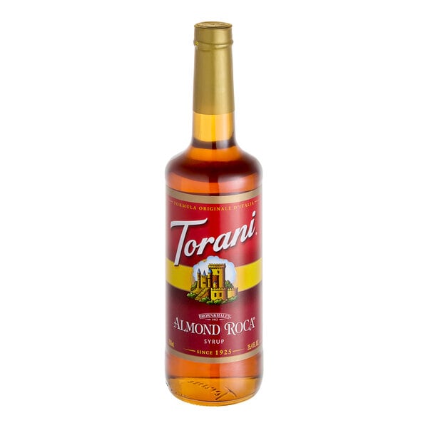 Torani Almond Roca Flavoring Syrup 750 mL Glass Bottle