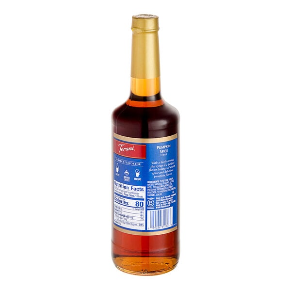 Torani Pumpkin Spice Flavoring Syrup 750 mL Glass Bottle