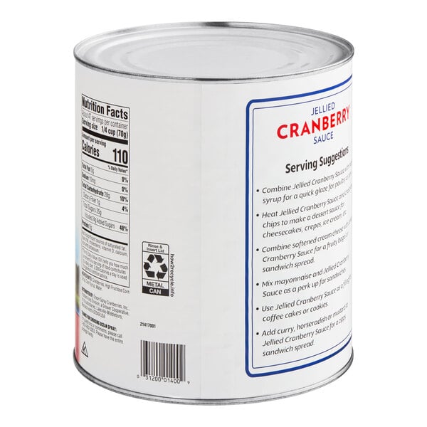 Ocean Spray Jellied Cranberry Sauce #10 Can - 6/Case