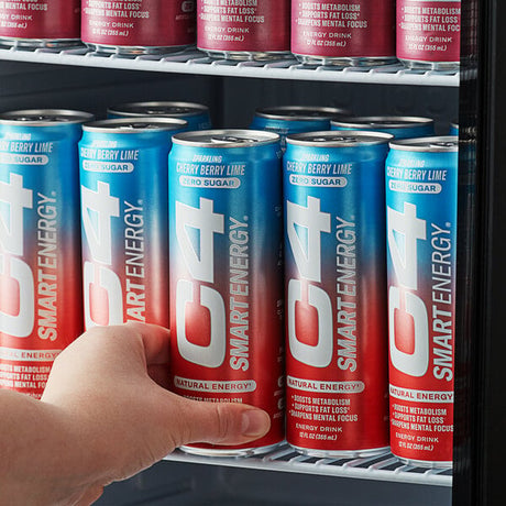 C4 SMART Energy Cherry Berry Lime Energy Drink 12 fl. oz. Can - 12/Case