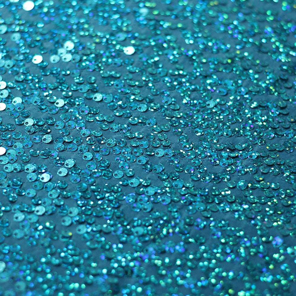 Razzle Sequins Polyester Spandex Fabric - Multiple Colors, Round Sequins, 52-54" Width, 200 GSM (1 Yard)