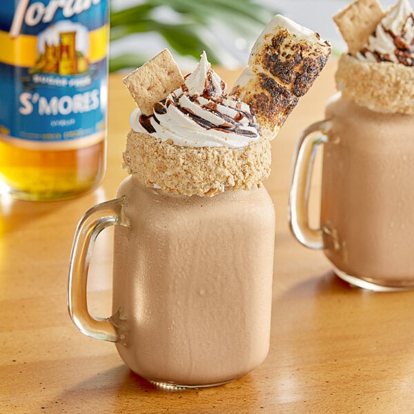 Torani Sugar-Free S'mores Flavoring Syrup 750 mL Glass Bottle