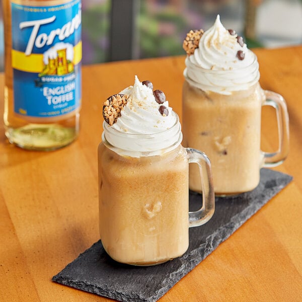 Torani Sugar-Free English Toffee Flavoring Syrup 750 mL Glass Bottle