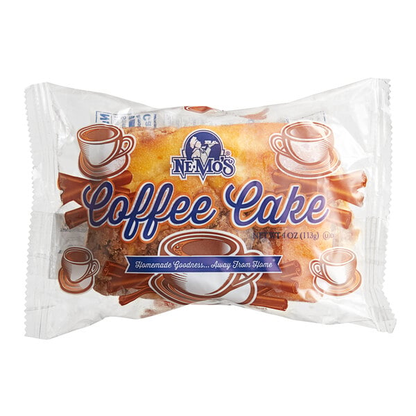 Ne-Mo's Bakery Frozen Individually Wrapped Streusel Coffee Cake 4 oz. - 12/Case
