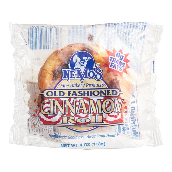 Ne-Mo's Bakery Frozen Individually Wrapped Old Fashioned Cinnamon Roll 4 oz. - 12/Case