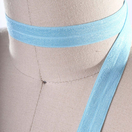 5/8" 3 Yards Beige Fold Over Elastic Trim Sewing Stretch Trim for Lingerie Headbands Crafts
