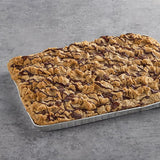 Hahn's Bakery 20-Slice Pre-Cut Chocolate German Crumb Cake 1/2 Sheet 11 lb. - 2/Case