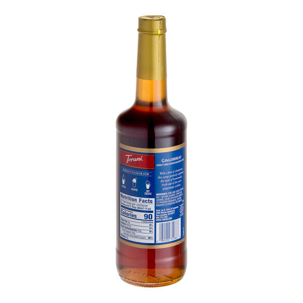 Torani Gingerbread Flavoring Syrup 750 mL Glass Bottle